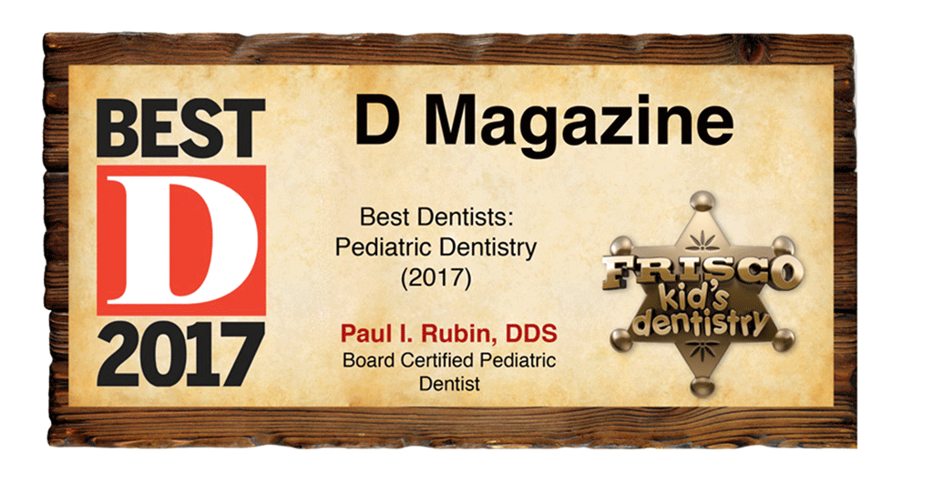 Paul Rubin, DDS voted best pediatric dentist D Magazine 2017