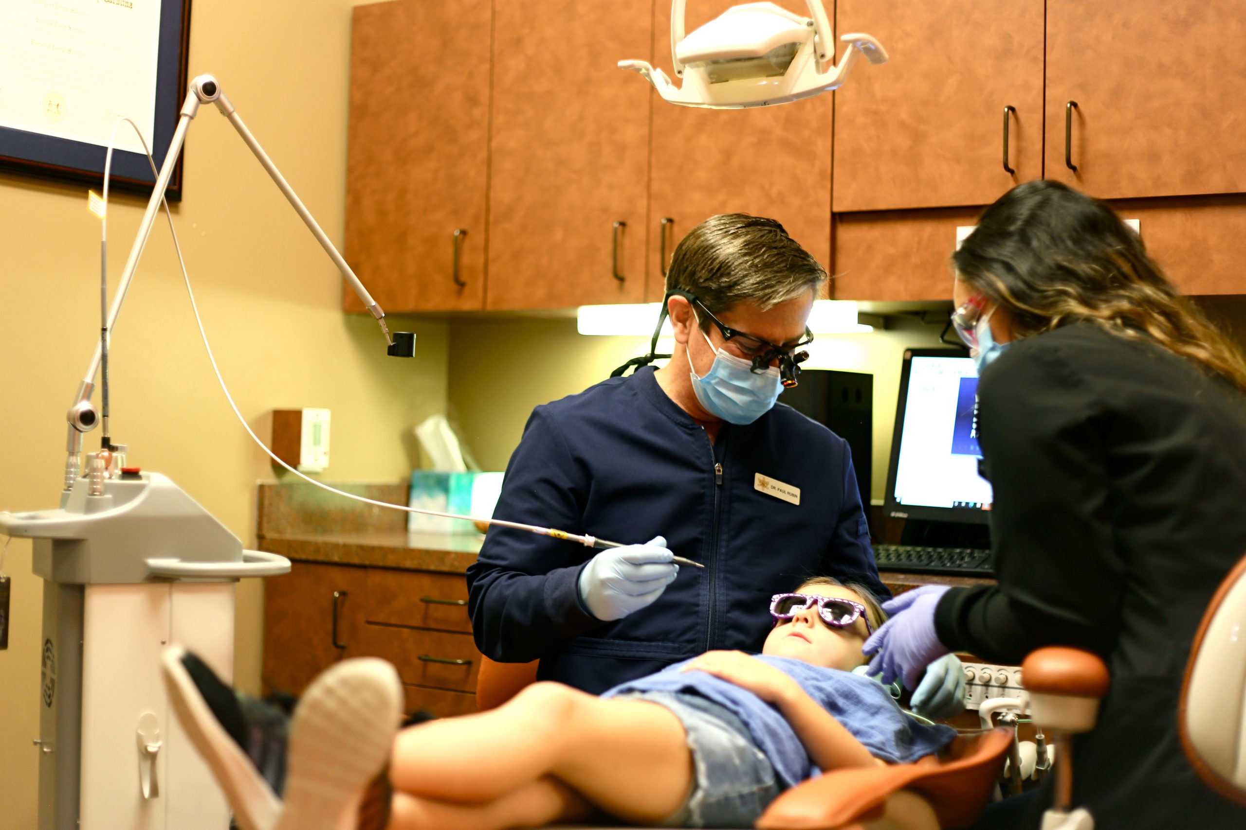 Pediatric Dentist Frisco Kids Dentistry - working on patient